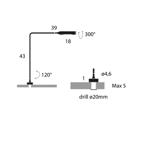 Lumina Flo Gromment F20 Lampe de table