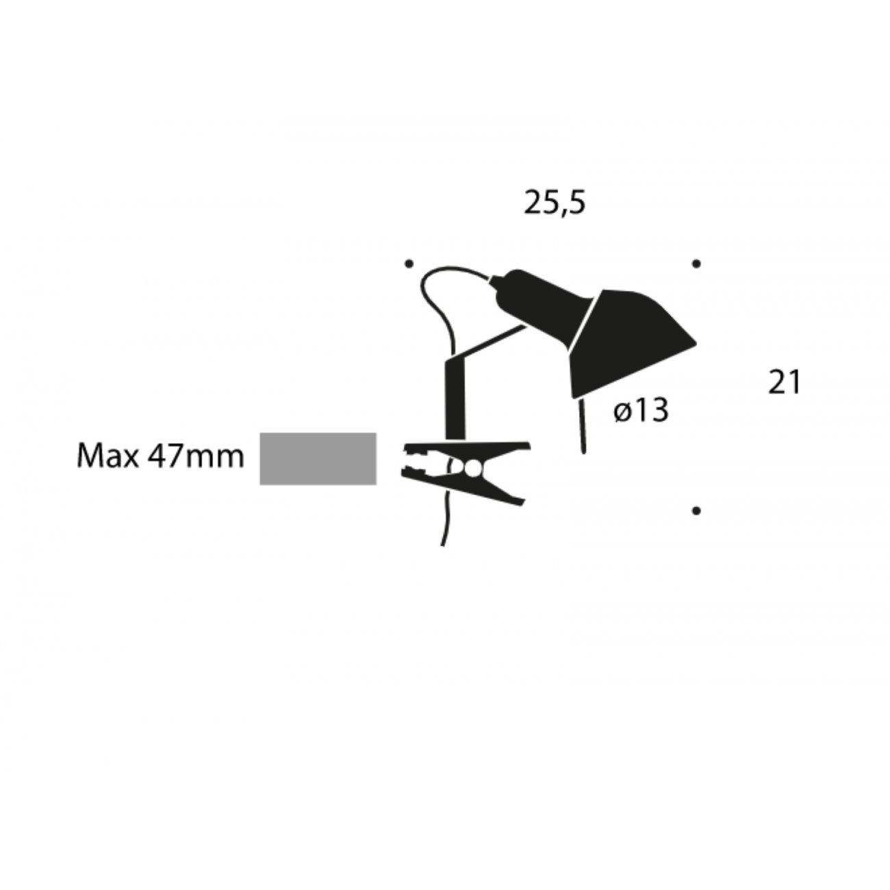 Lumina Noemi Body Lampe de table avec pince
