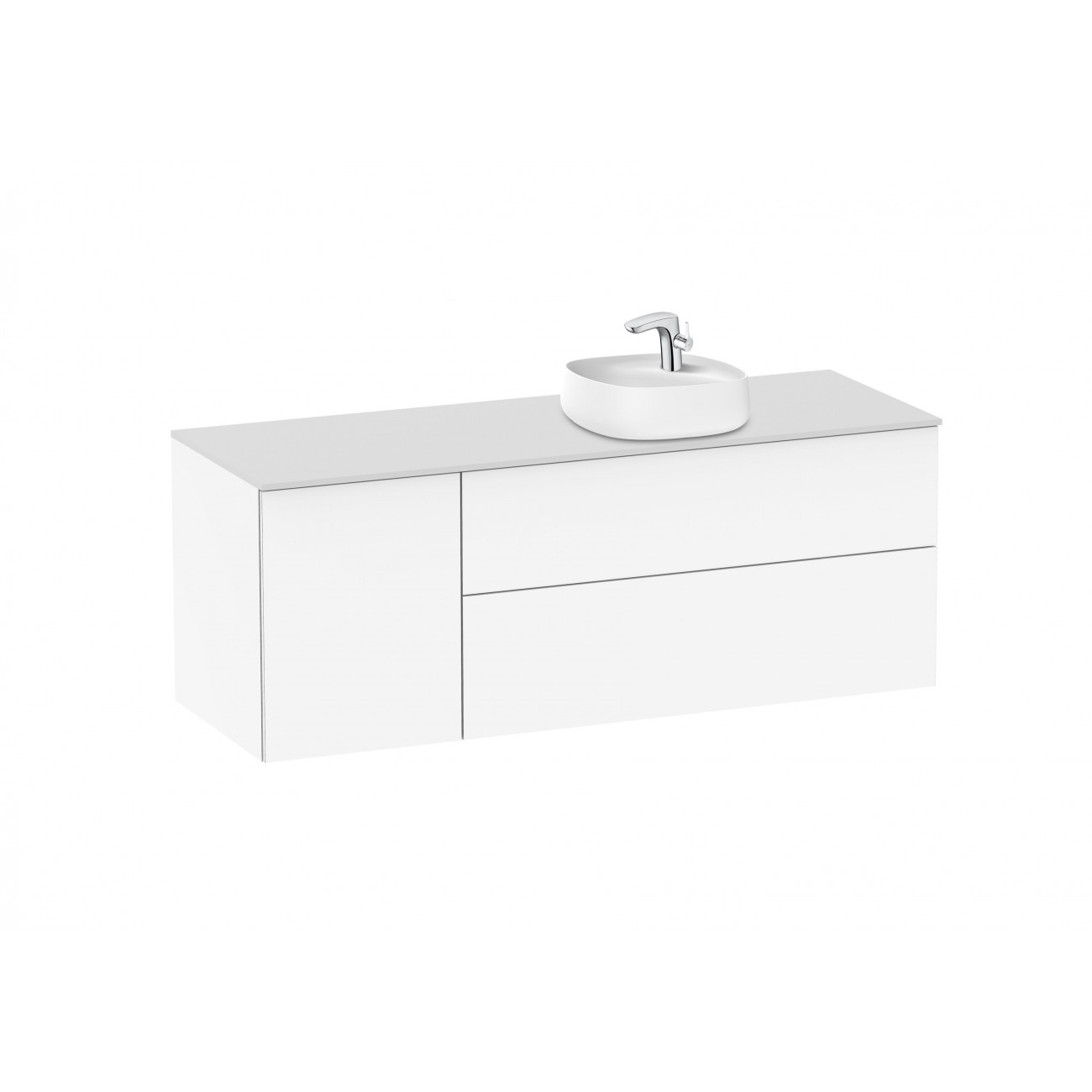 Roca Beyond Meuble pour plan de toilette 455 asymétrique