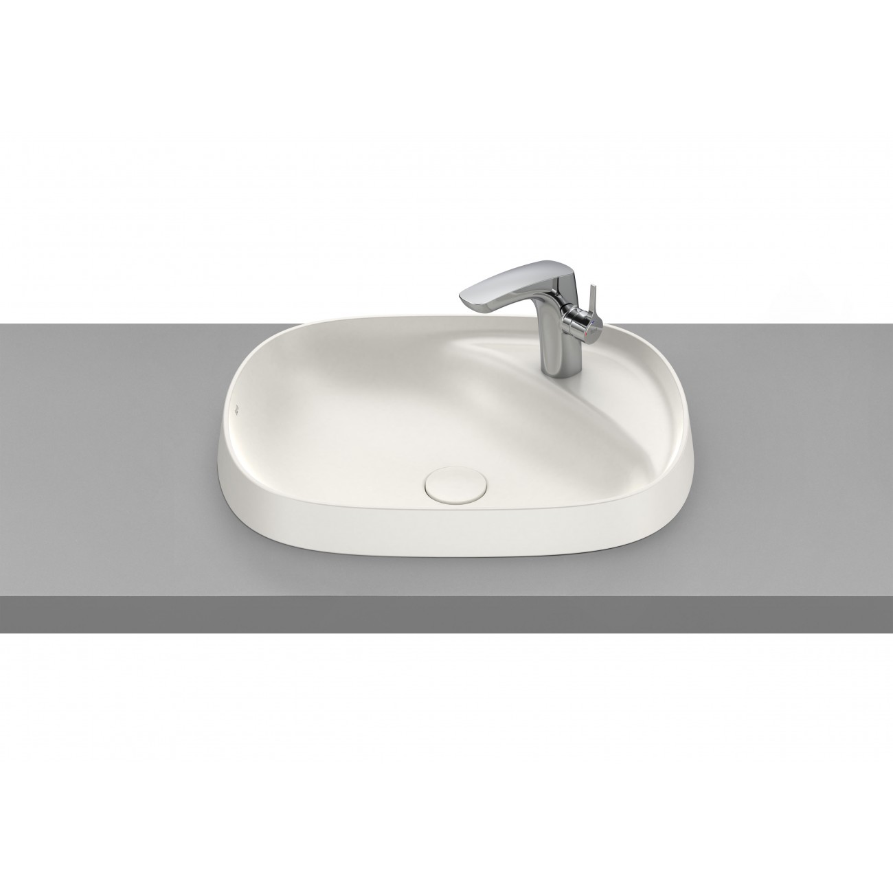 Roca Beyond Lavabo ad incasso sopra piano 585x450