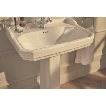 Roca Carmen Washbasin to wall per colonna with 1 forum per rubinetteria