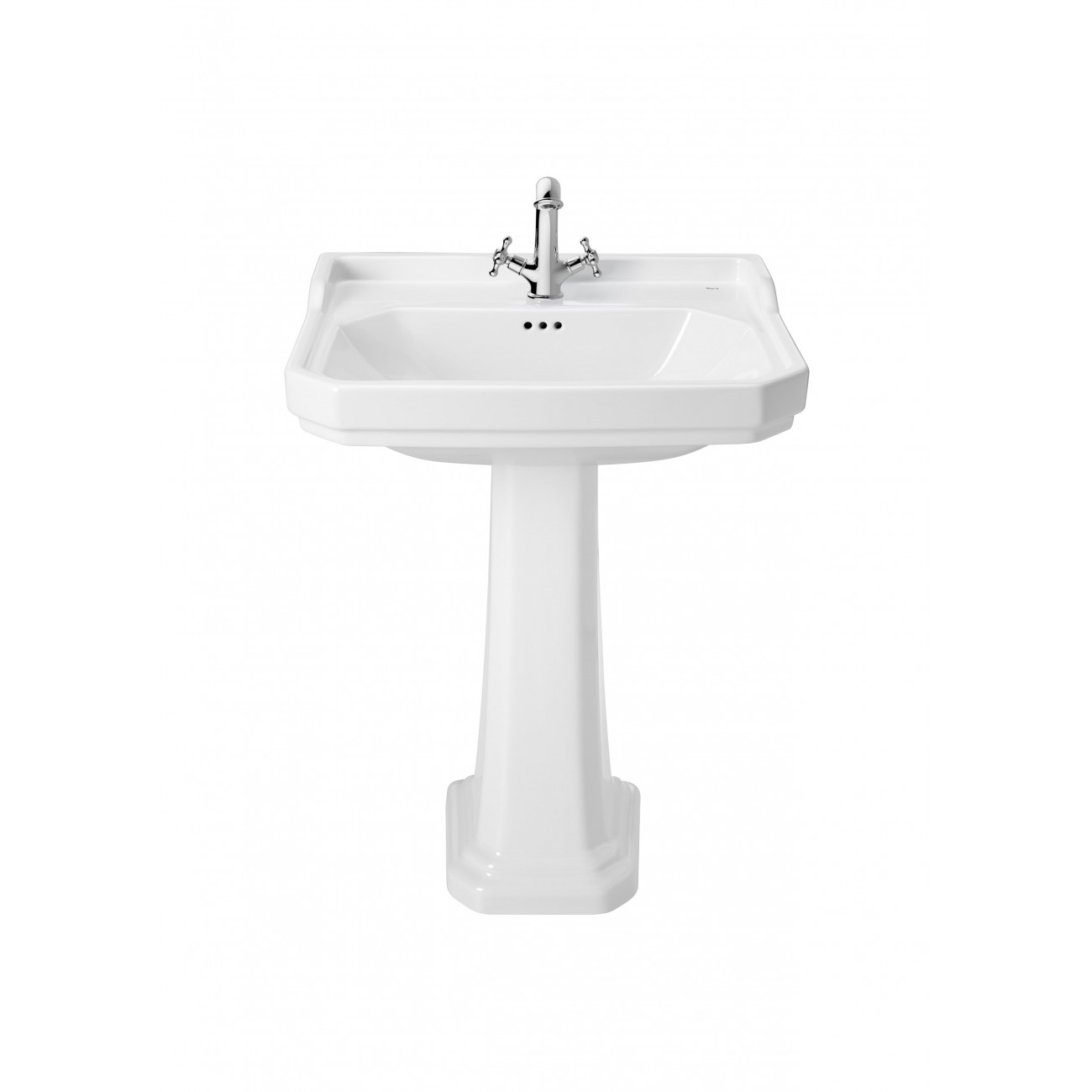 Roca Carmen Washbasin to wall per colonna with 1 forum per rubinetteria