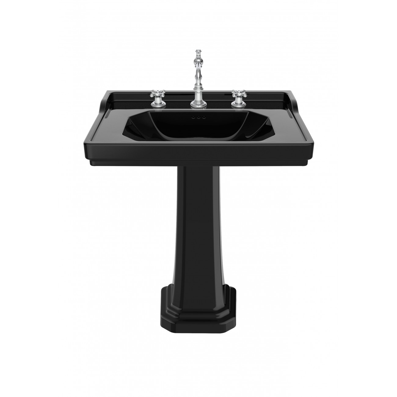 Roca Carmen Lavabo mural pour colonne avec 3 trous pour robinetterie