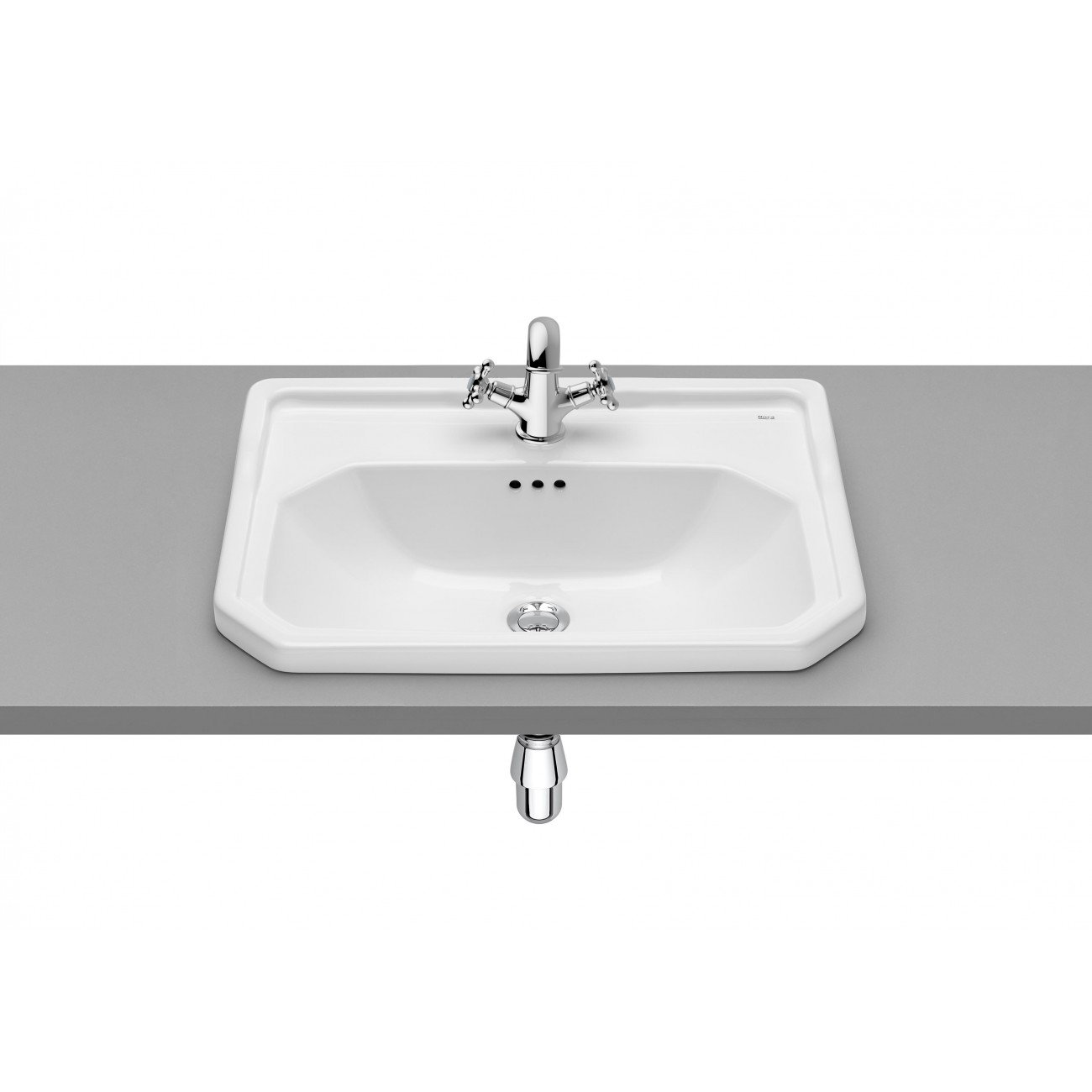 Roca Carmen Built-in washbasin above floor  1 tap hole