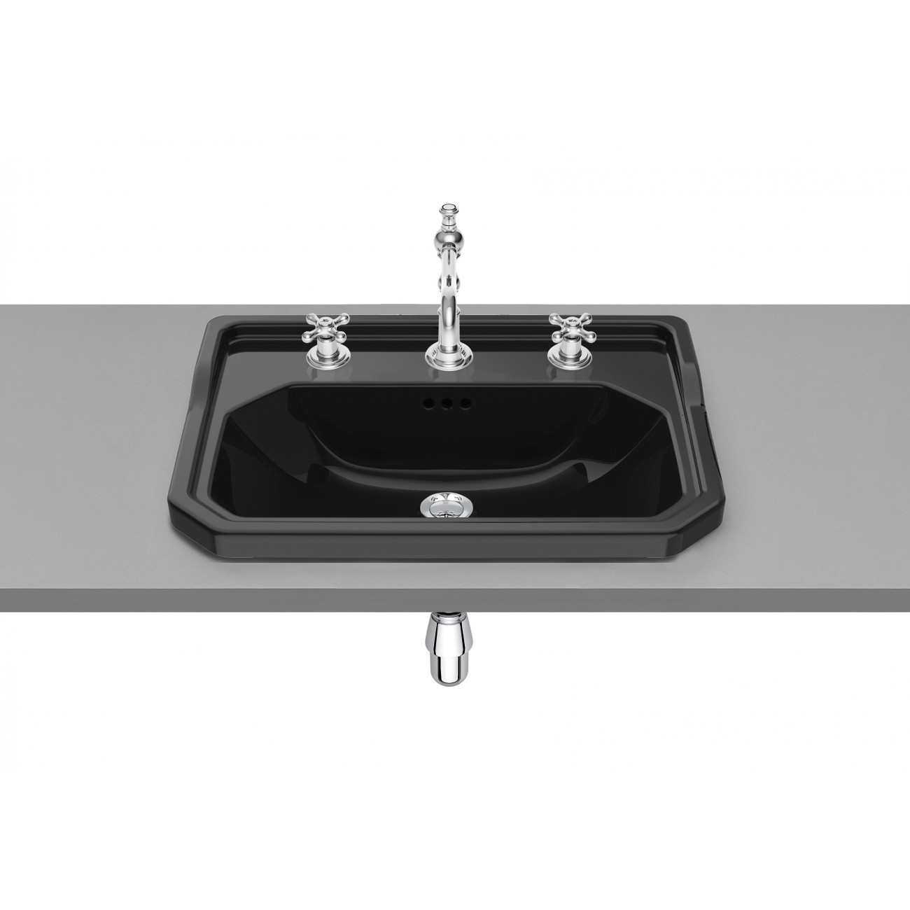 Roca Carmen Lavabo ad incasso sopra piano 3 foro rubinetteria