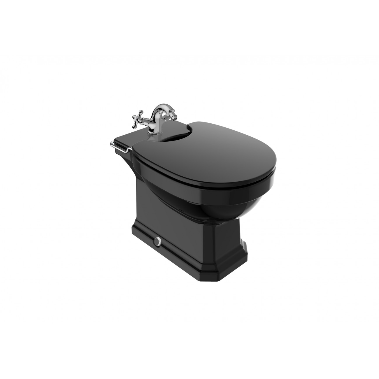 Roca Carmen Floor bidet with 1 tap hole with lid