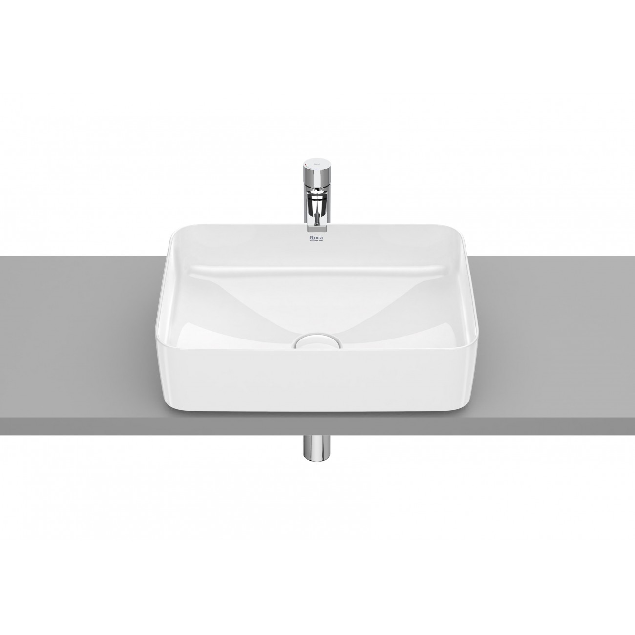 Roca Inspira Washbasin to support Fineceramic Square 500x370x140