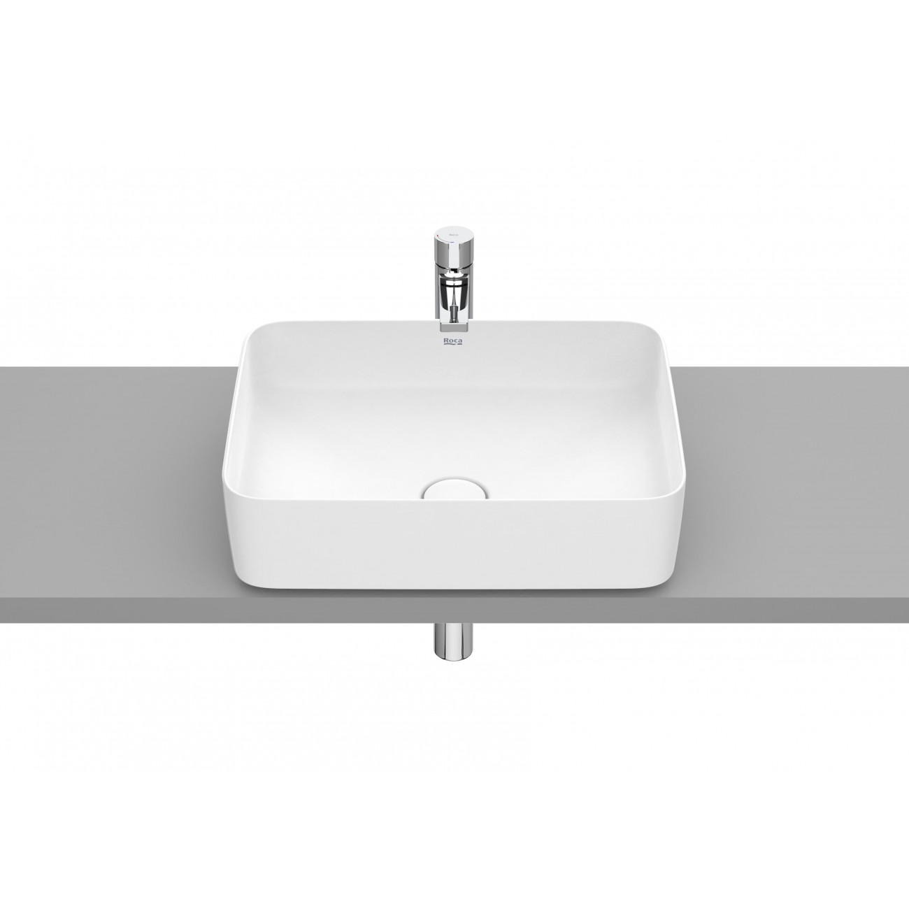 Roca Inspira Washbasin to support Fineceramic Square 500x370x140