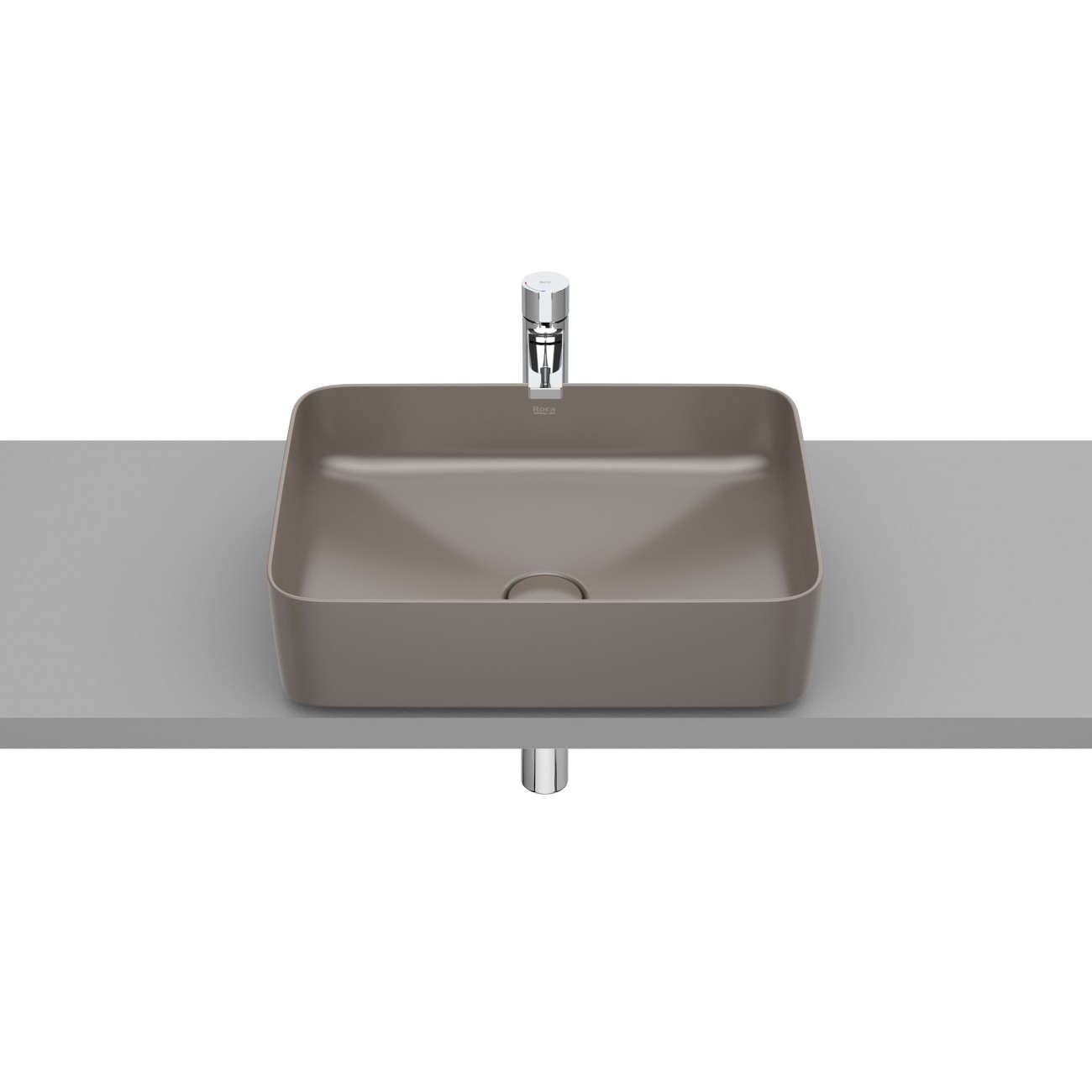 Roca Inspira Washbasin to support Fineceramic Square 500x370x140