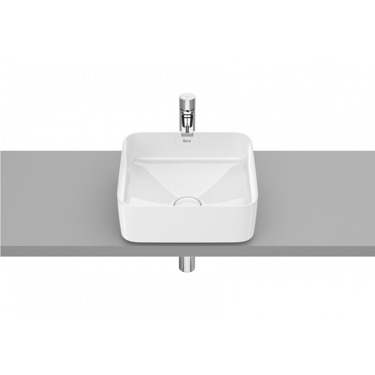 Roca Inspira Lavabo ad appoggio Fineceramic Square 370x370x140