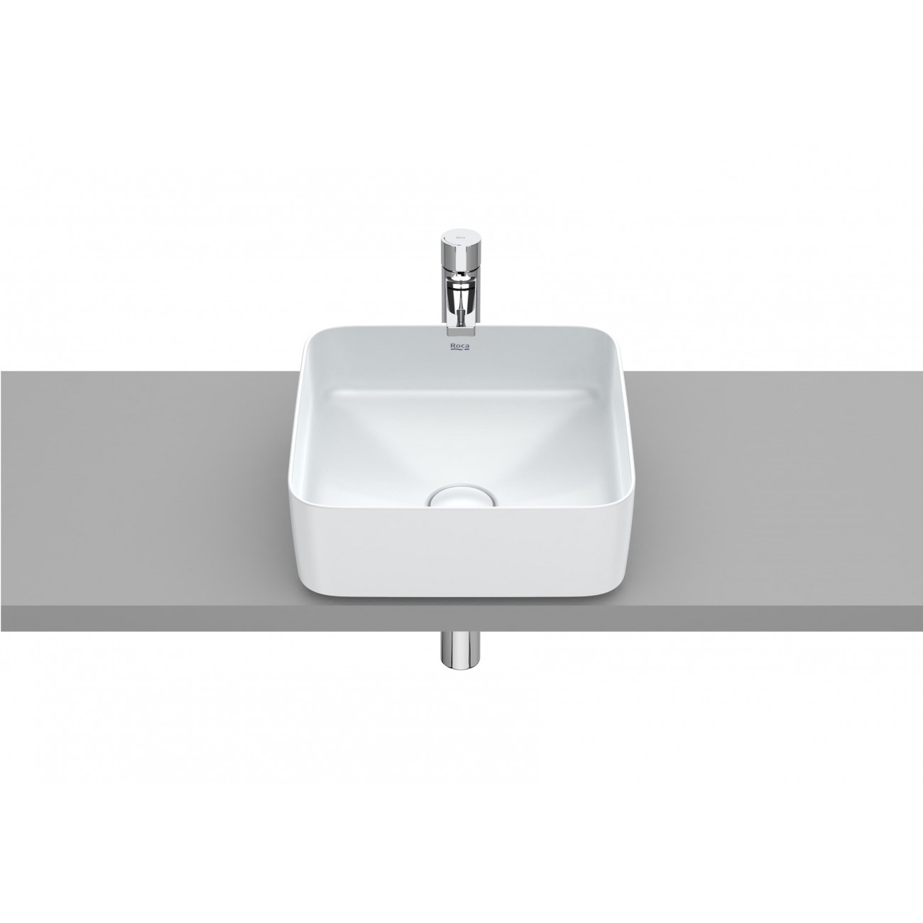 Roca Inspira Lavabo ad appoggio Fineceramic Square 370x370x140