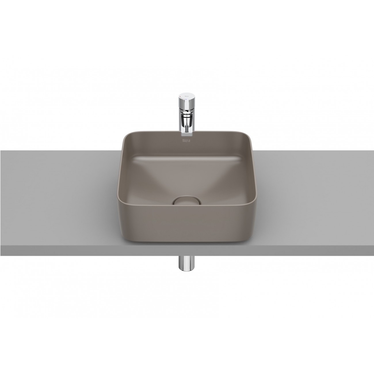 Roca Inspira Lavabo ad appoggio Fineceramic Square 370x370x140