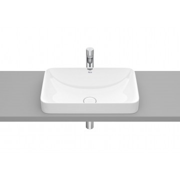 Roca Inspira Square Lavabo ad incasso sopra piano Fineceramic 550x370x75