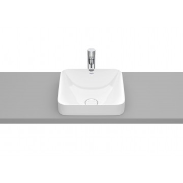 Roca Inspira Square Lavabo ad incasso sopra piano Fineceramic 370x370x75