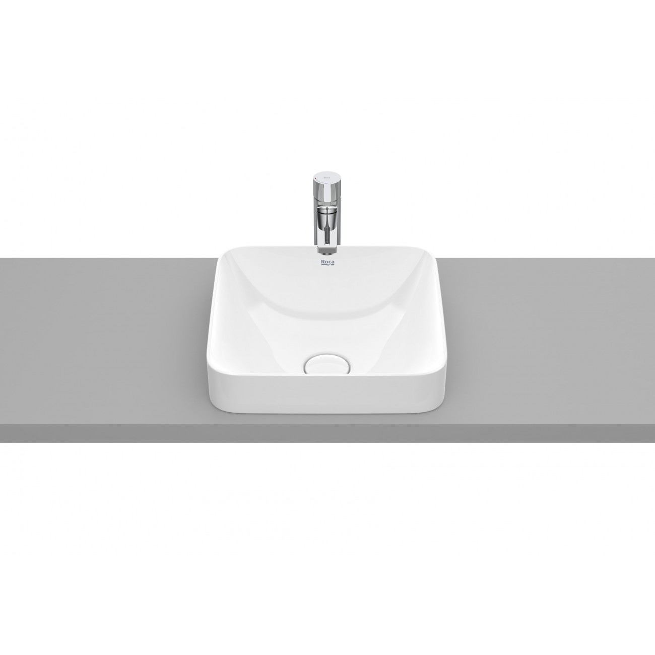 Roca Inspira Square Lavabo encastré sur plan Fineceramic 370x370x75