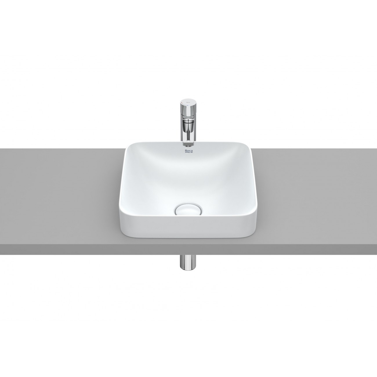 Roca Inspira Square Lavabo encastré sur plan Fineceramic 370x370x75
