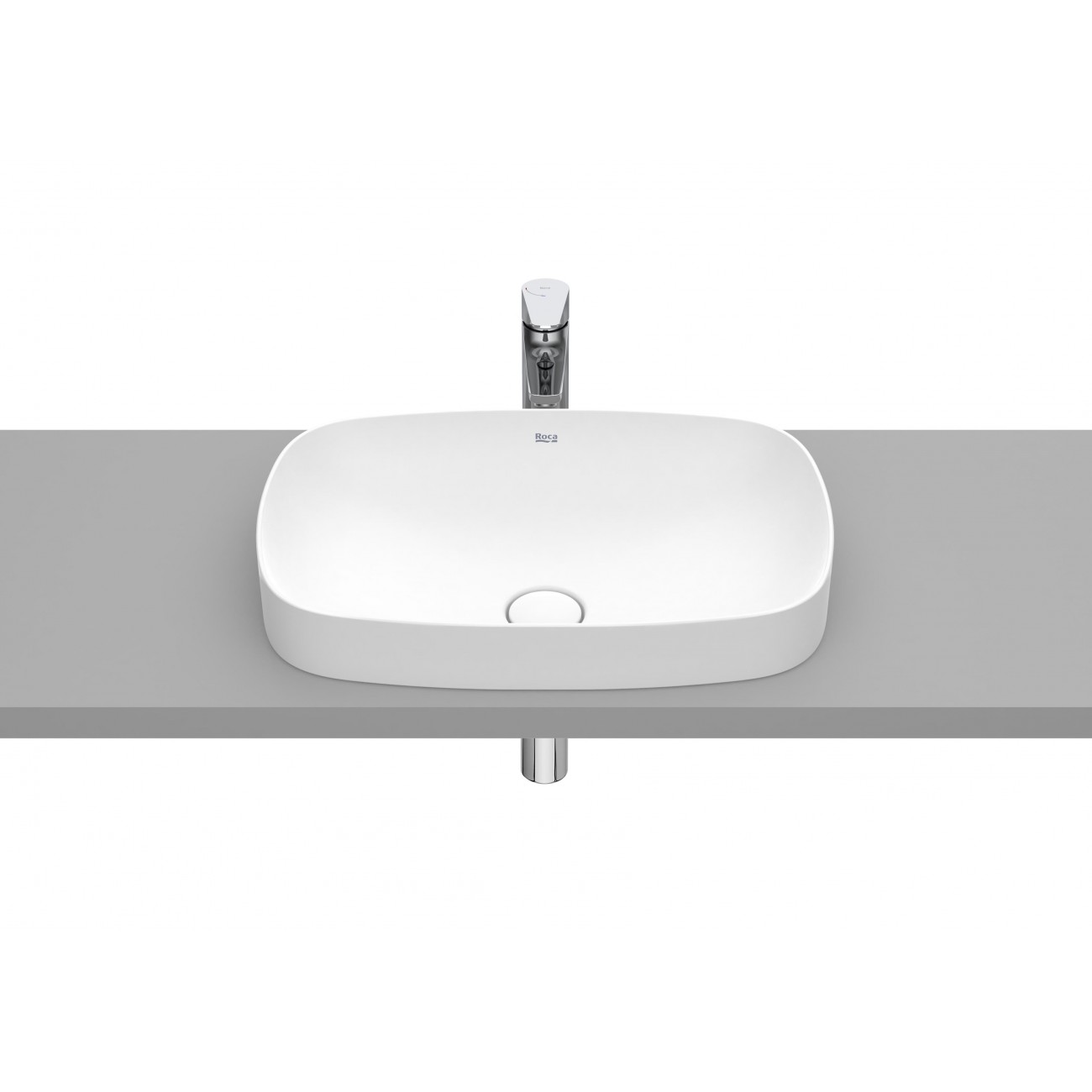 Roca Inspira Soft Lavabo ad incasso sopra piano Fineceramic 550x370x75