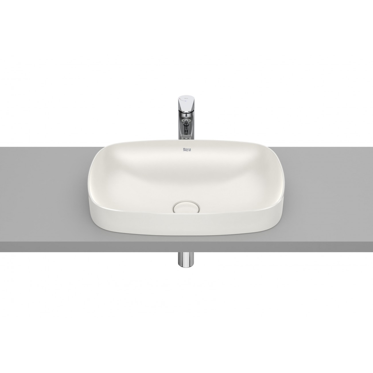 Roca Inspira Soft Lavabo ad incasso sopra piano Fineceramic 550x370x75