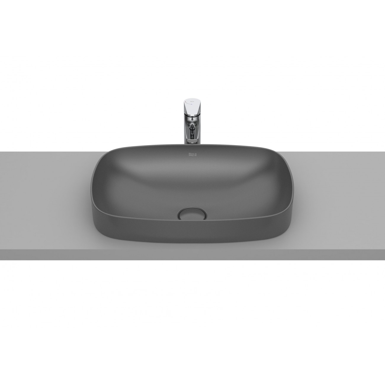 Roca Inspira Soft Lavabo ad incasso sopra piano Fineceramic 550x370x75