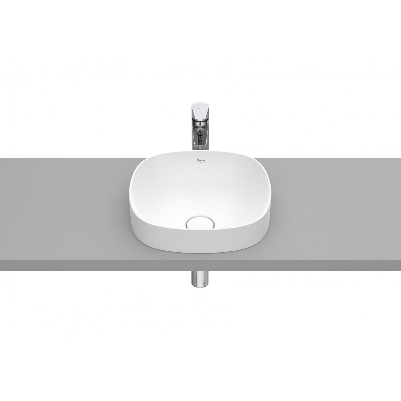 Roca Inspira Soft Lavabo encastré sur plan Fineceramic 370x370x75