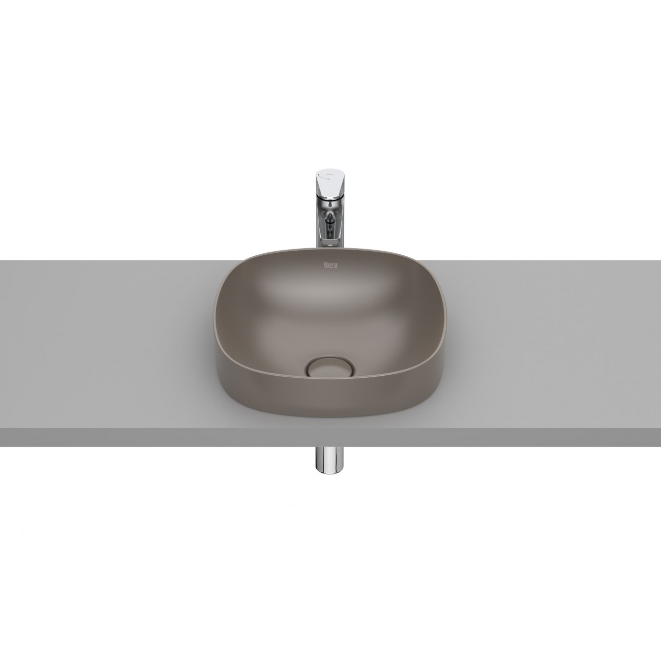 Roca Inspira Soft Lavabo encastré sur plan Fineceramic 370x370x75