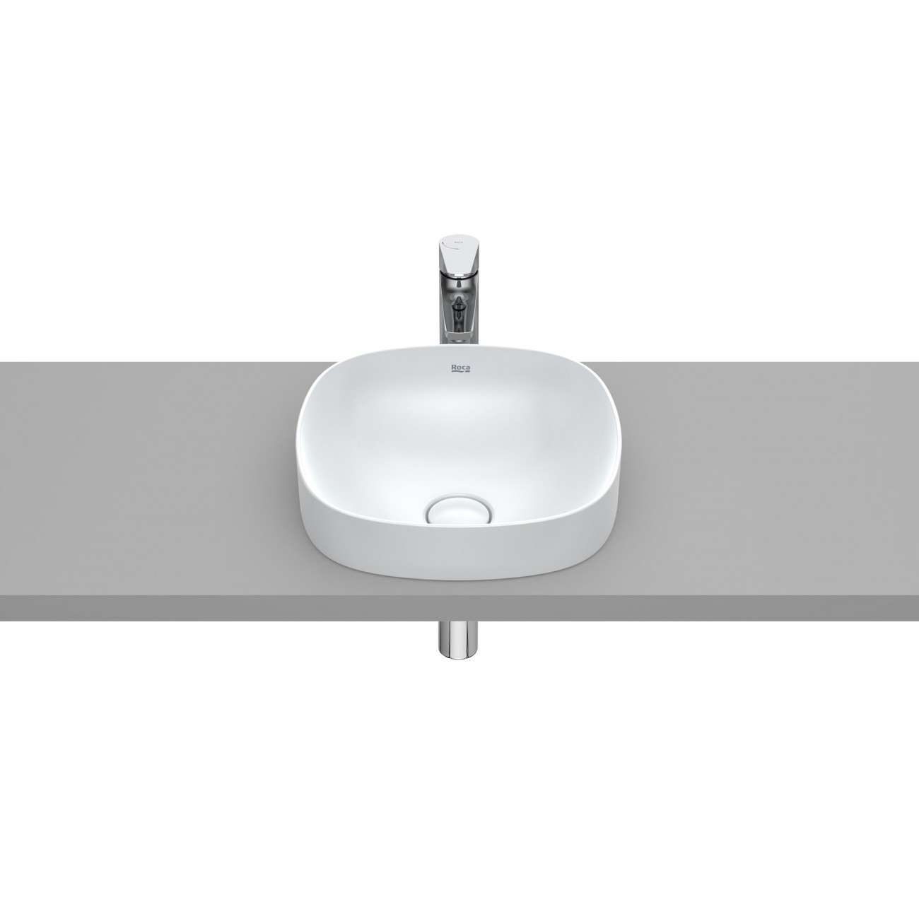 Roca Inspira Soft Lavabo encastré sur plan Fineceramic 370x370x75