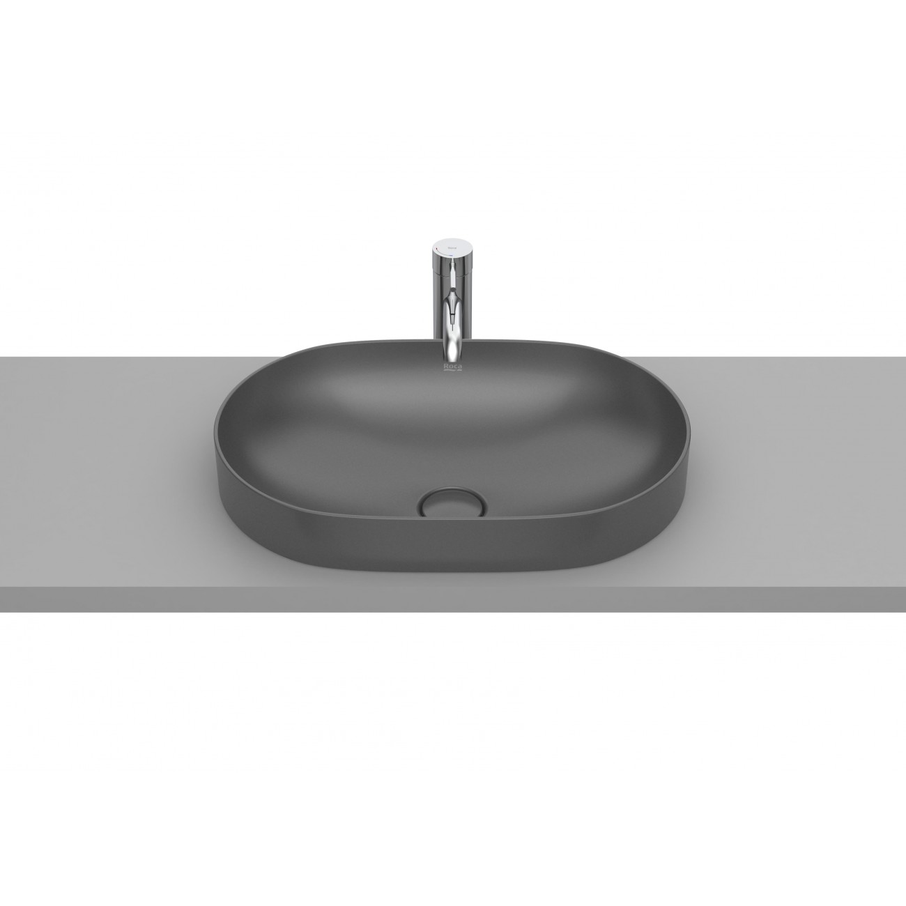Roca Inspira Round Lavabo ad incasso sopra piano Fineceramic Ø 550X75