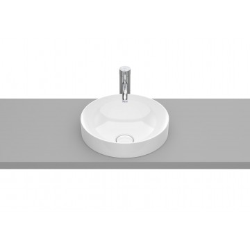 Roca Inspira Round Fineceramic built-in surface washbasin Ø 370X75