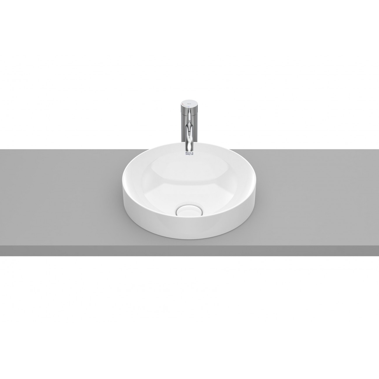 Roca Inspira Round Fineceramic built-in surface washbasin Ø 370X75