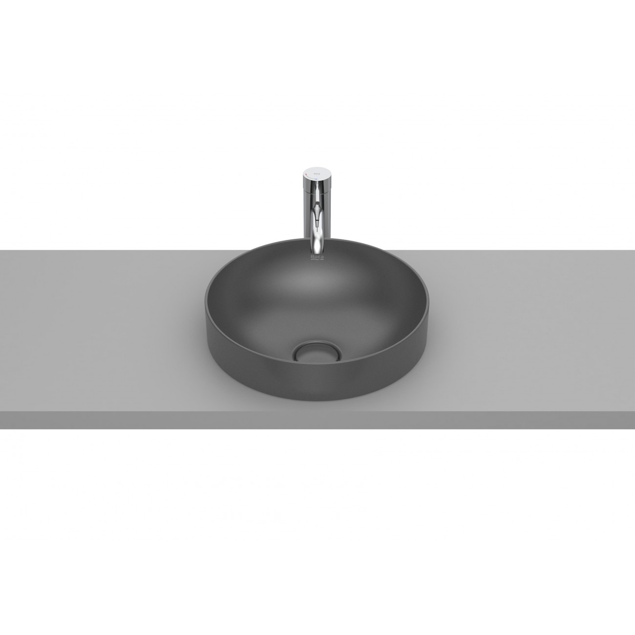 Roca Inspira Round Lavabo ad incasso sopra piano Fineceramic Ø 370X75