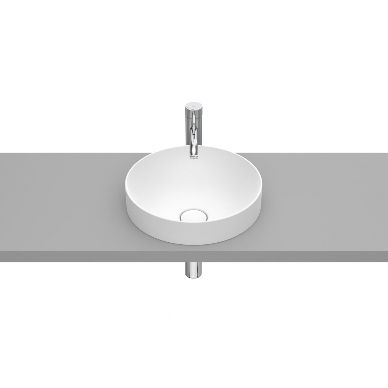 Roca Inspira Round Fineceramic built-in surface washbasin Ø 370X75