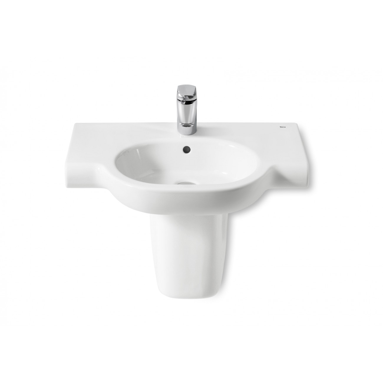 Roca Meridian Wall basin with half column 700 x 460