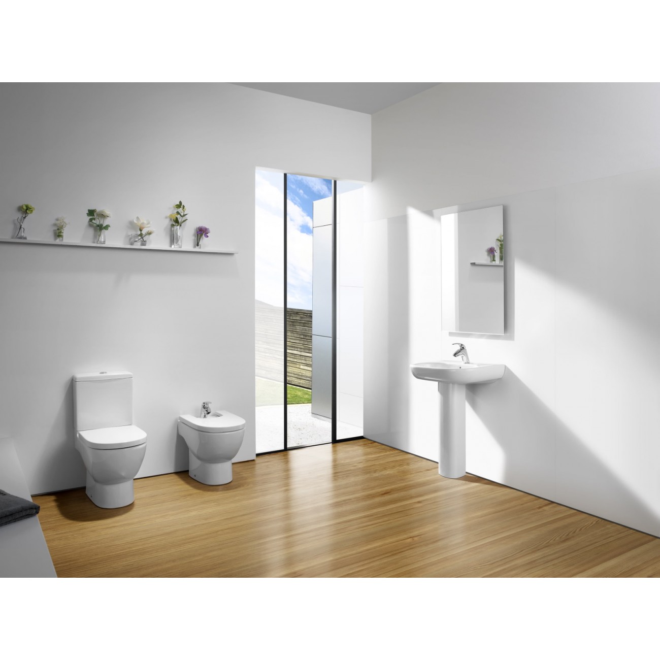 Roca Meridian Lavabo a muro con colonna