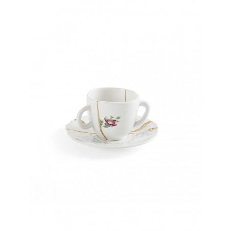 SELETTI KINTSUGI Small coffee cup with saucer