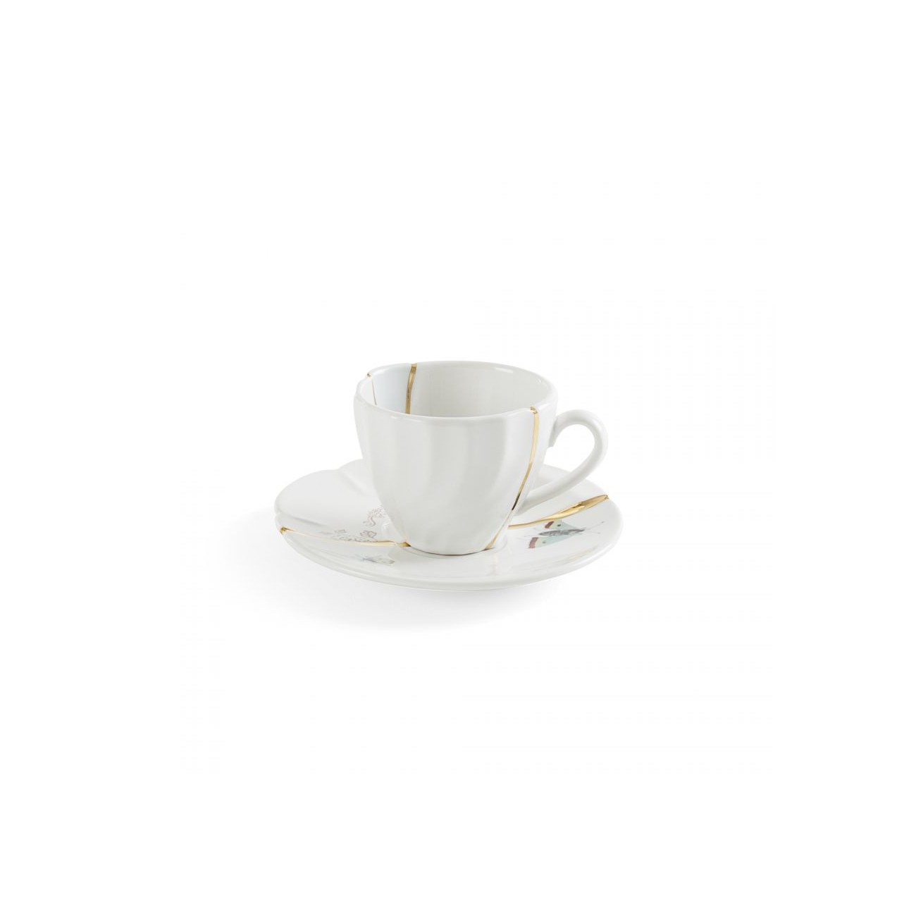SELETTI KINTSUGI Small coffee cup with saucer