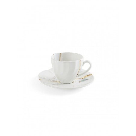 SELETTI KINTSUGI Small coffee cup with saucer