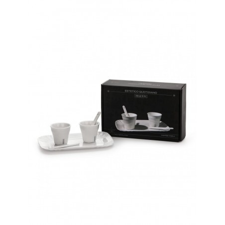SELETTI ESTETICA QUOTIDIANO Coffee cups - set of 2 + 1 Tray