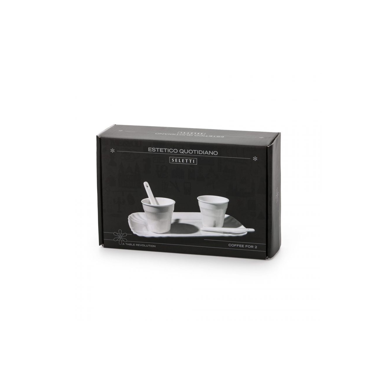 SELETTI ESTETICA QUOTIDIANO Coffee cups - set of 2 + 1 Tray