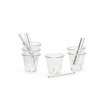 SELETTI ESTETICO QUOTIDIANO GLASS Coffee Cups - set of 6