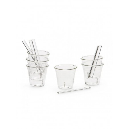 SELETTI ESTETICO QUOTIDIANO GLASS Coffee Cups - set of 6