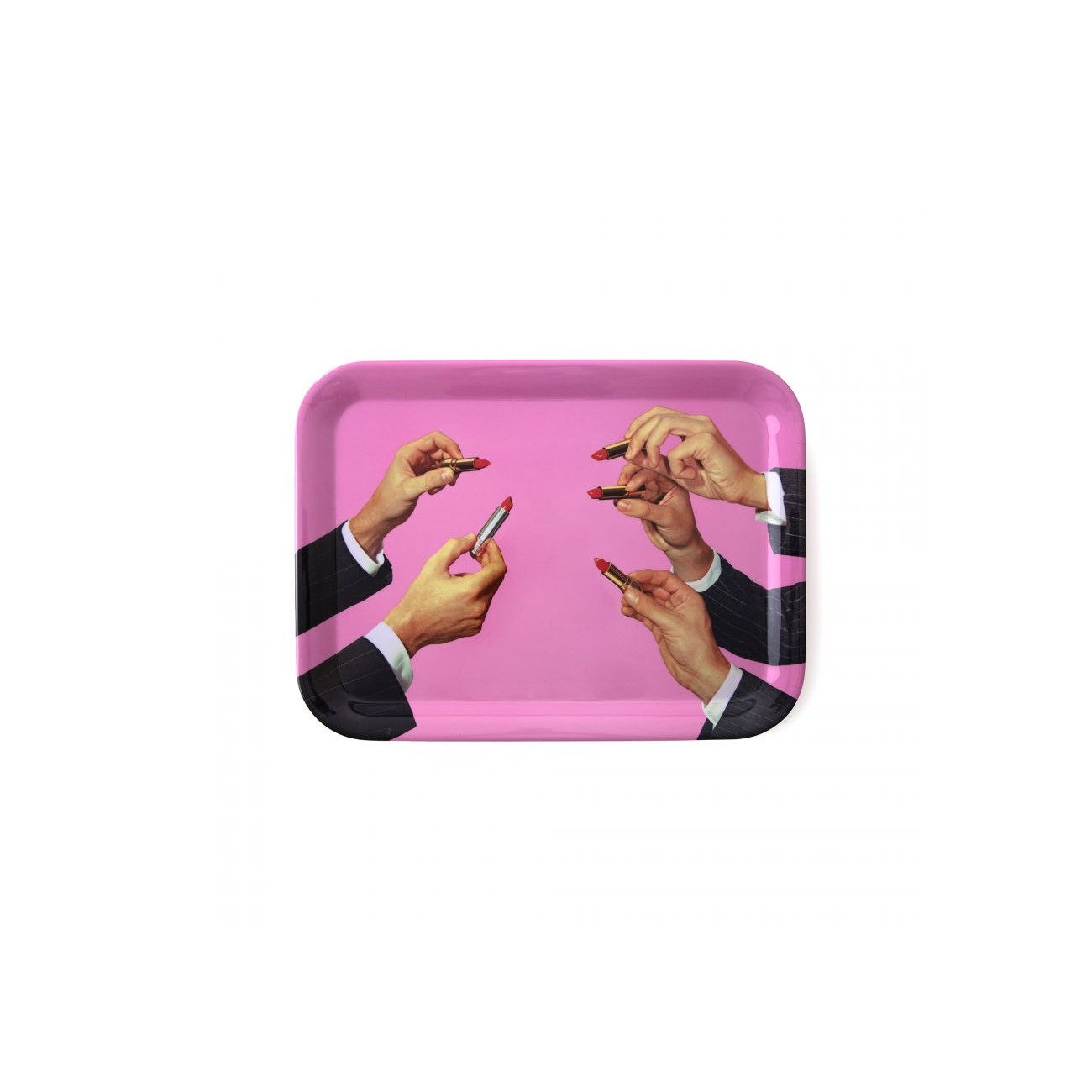 SELETTI MELAMINE TRAYS Lipstick Pink Plateau