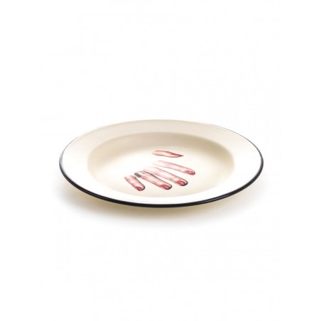 SELETTI Plat émaillé - Doigts