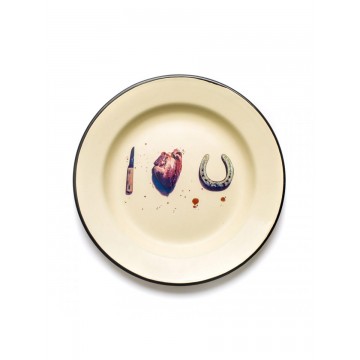 SELETTI Piatto smaltato - I love you