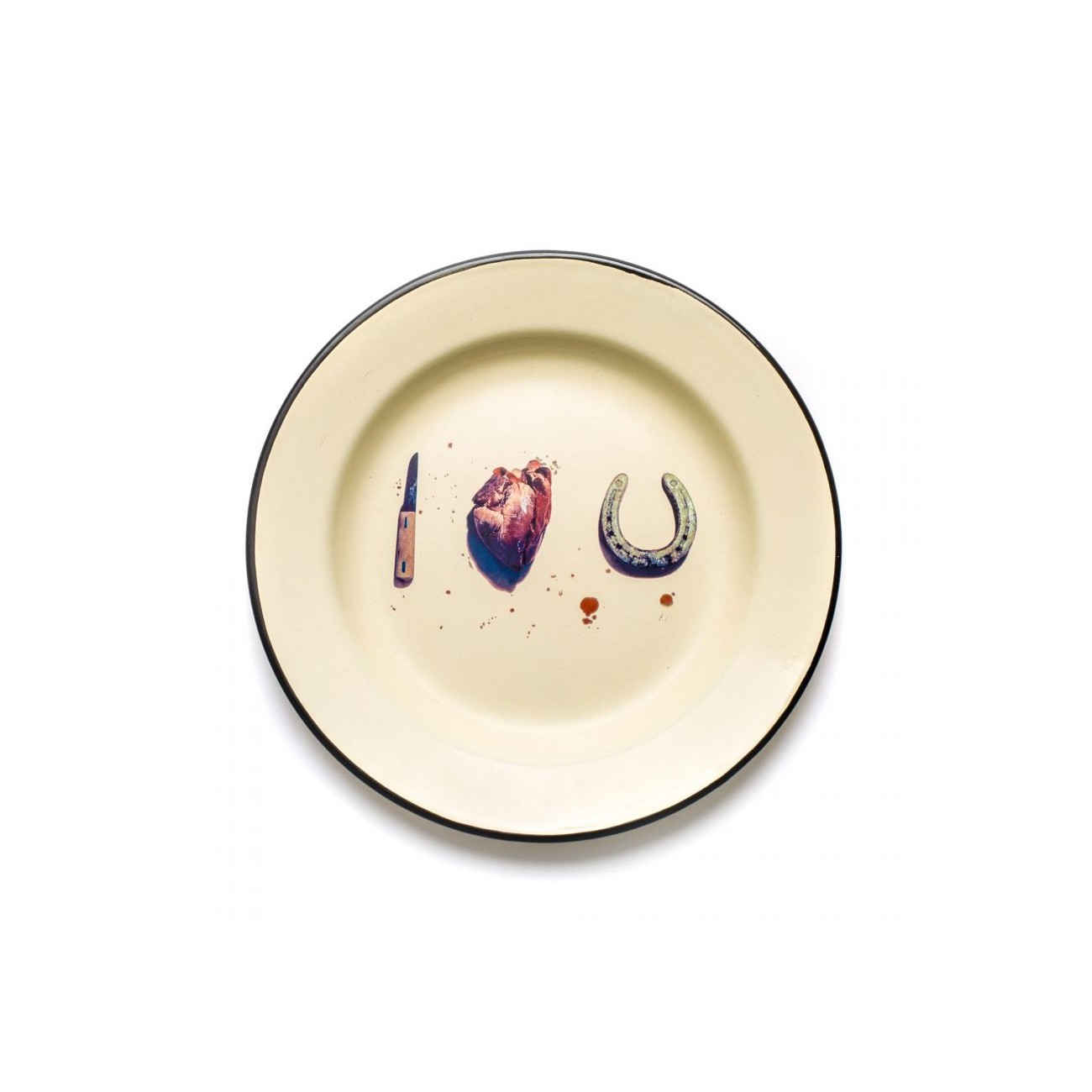 SELETTI Enamel plate - I love you