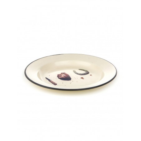 SELETTI Piatto smaltato - I love you