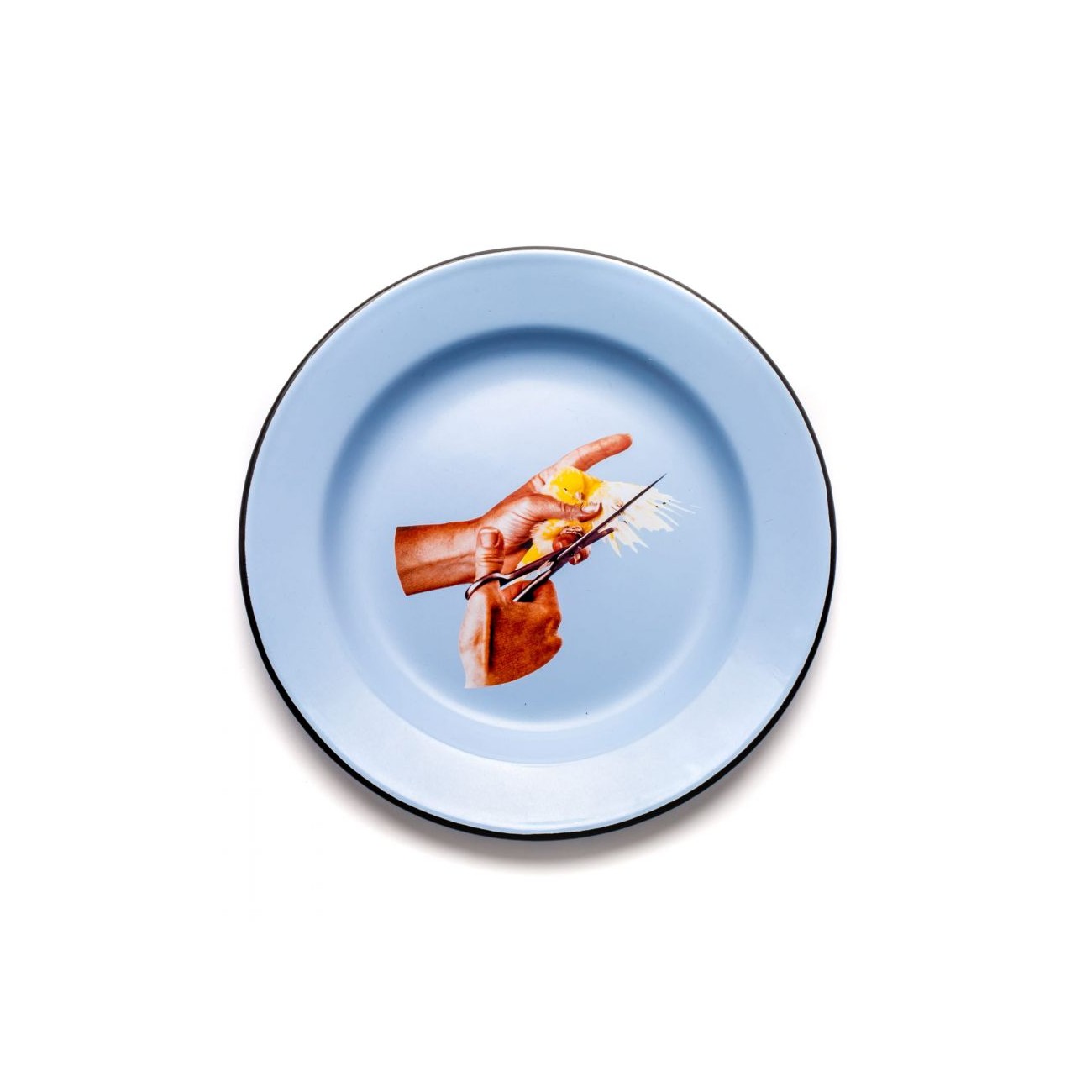 SELETTI Piatto smaltato - Canarino