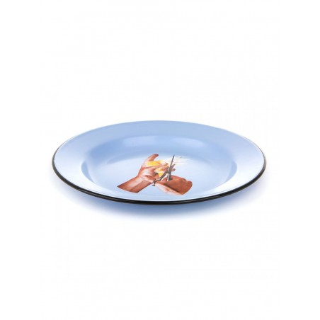 SELETTI Plat émaillé - Canari