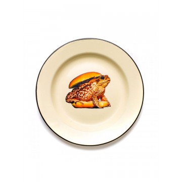 SELETTI Enamel plate - Toad