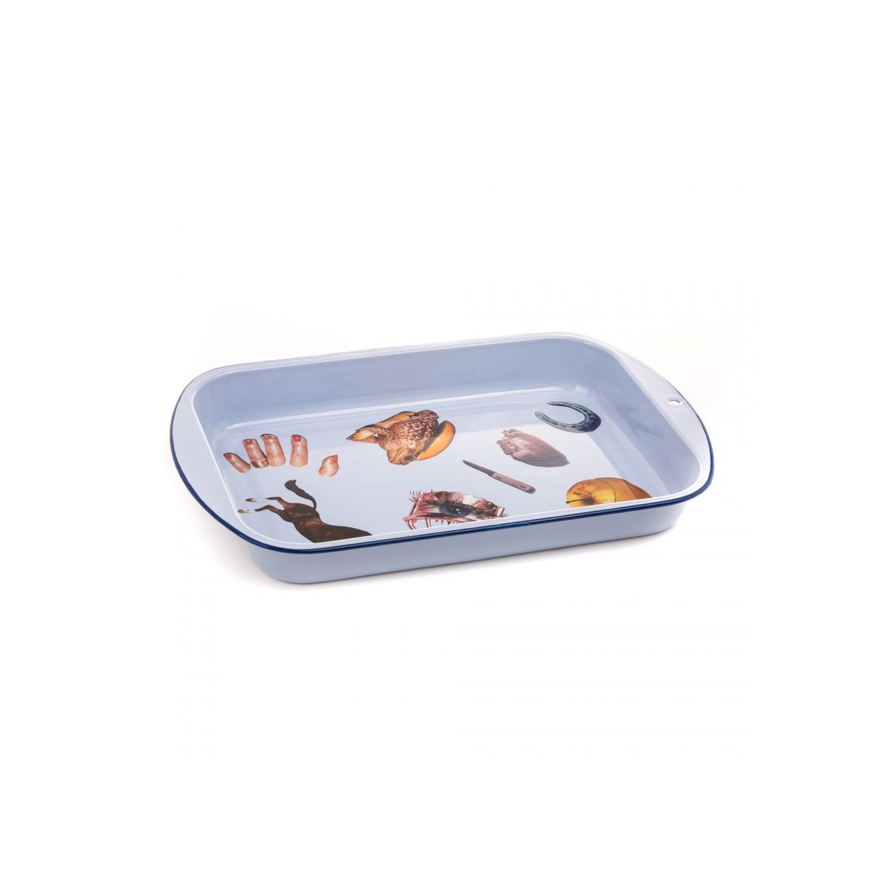 SELETTI Teglia Smaltata Azzurro