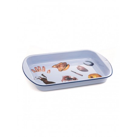 SELETTI Glazed Baking Tray Blue